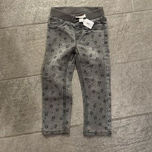 Cat & Jack Bottoms | Cat & Jack Gray Star Skinny Jeans | 2T